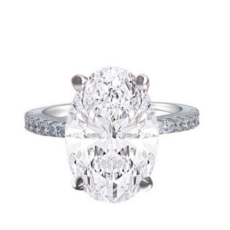 Dazzling 10 X 8 Oval Engagement Ring