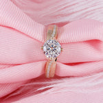 Extraordinary Solitaire Moissanite Engagement Ring